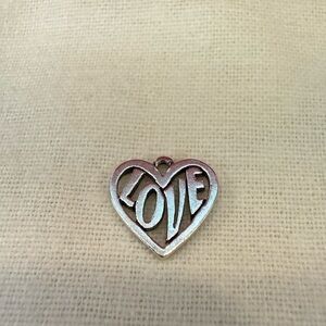 James Avery Retired Sterling Silver LOVE Heart Charm